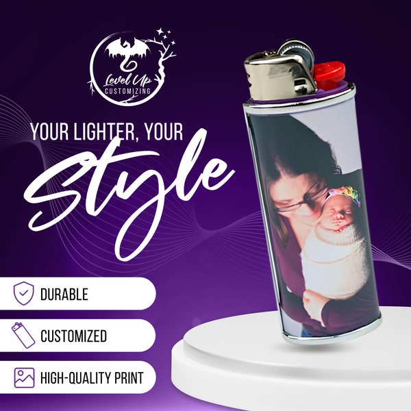 Metal Photo Lighter Cover - Custom Lighter, Personalized Lighter,  Metal Lighters Holder, Lighter Sleeve, Customized Lighter Cover,