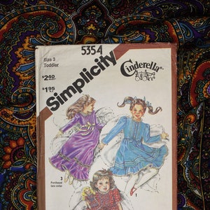 1970&#39;s Simplicity Child&#39;s Dress or top & Pants Pattern -  Vintage - Size 3 - 5354