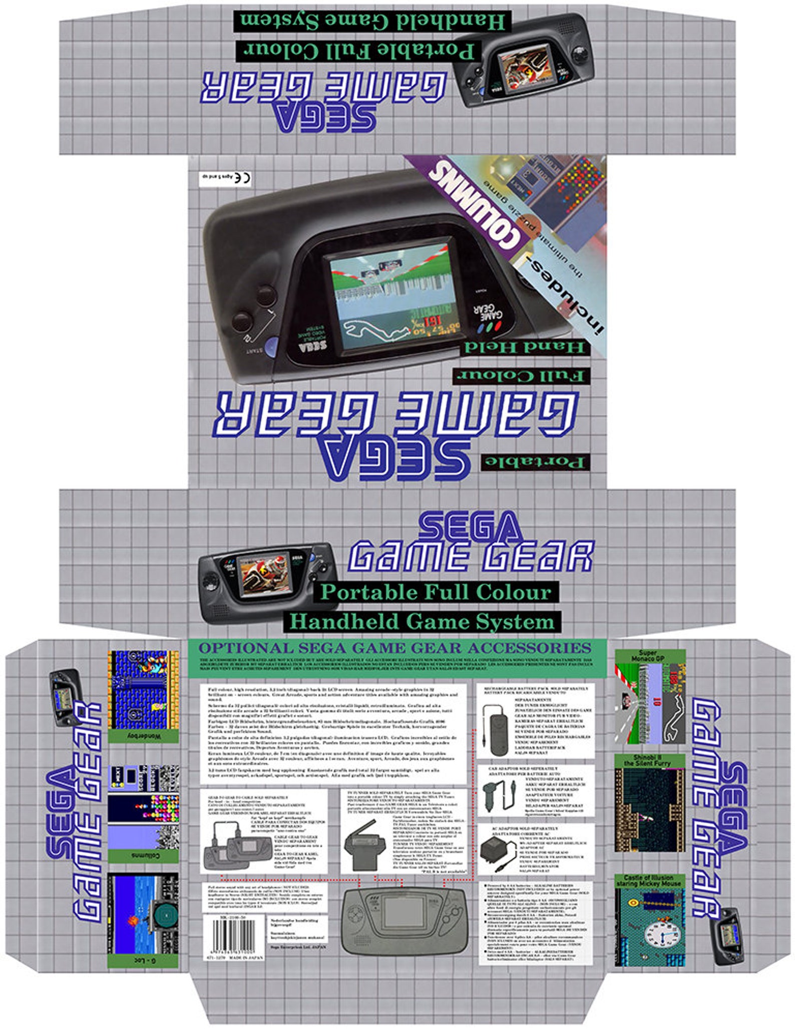 Sega Game Gear Box Art Etsy UK Sega Game Gear Box Art Etsy UK