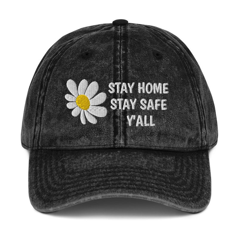 Stay Home Hippie Embroidered Vintage 90's Washed Out image 0