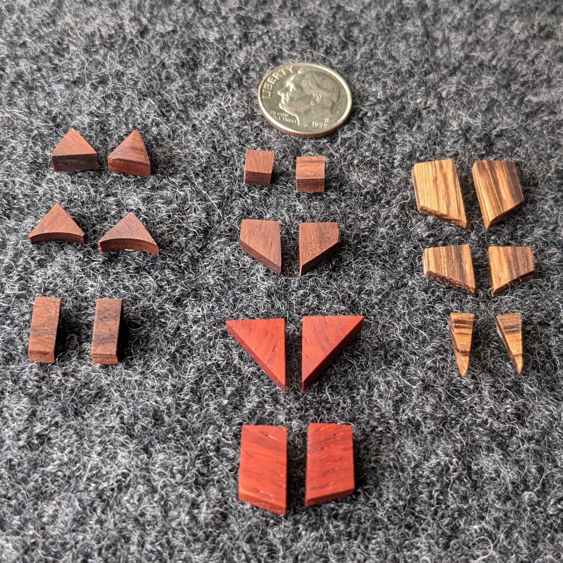 Hardwood Earrings Wood Earrings Scroll Saw Handmade Etsy