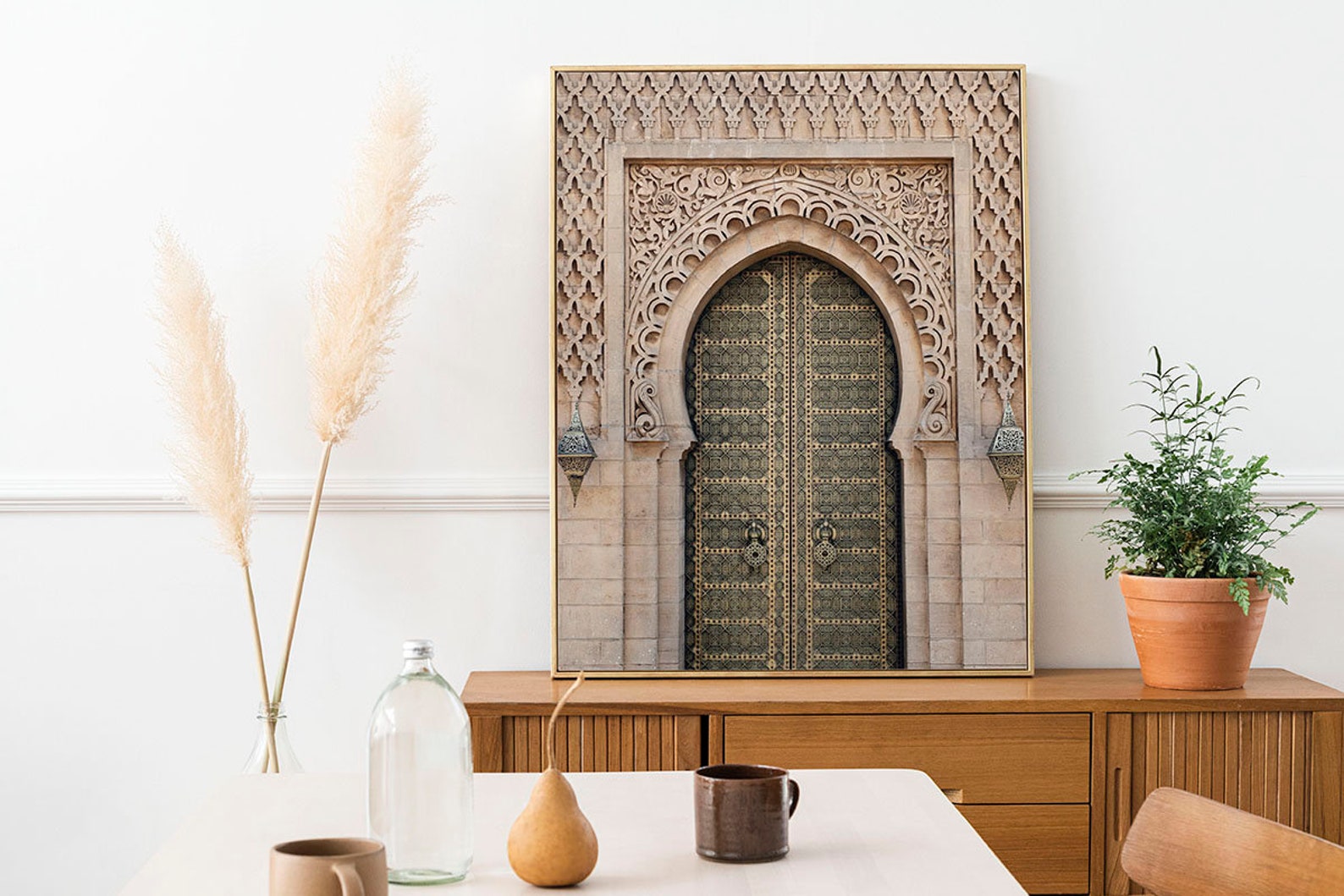 Moroccan Decor Boho Wall Art Set Of 4 Prints Blush Pink Etsy