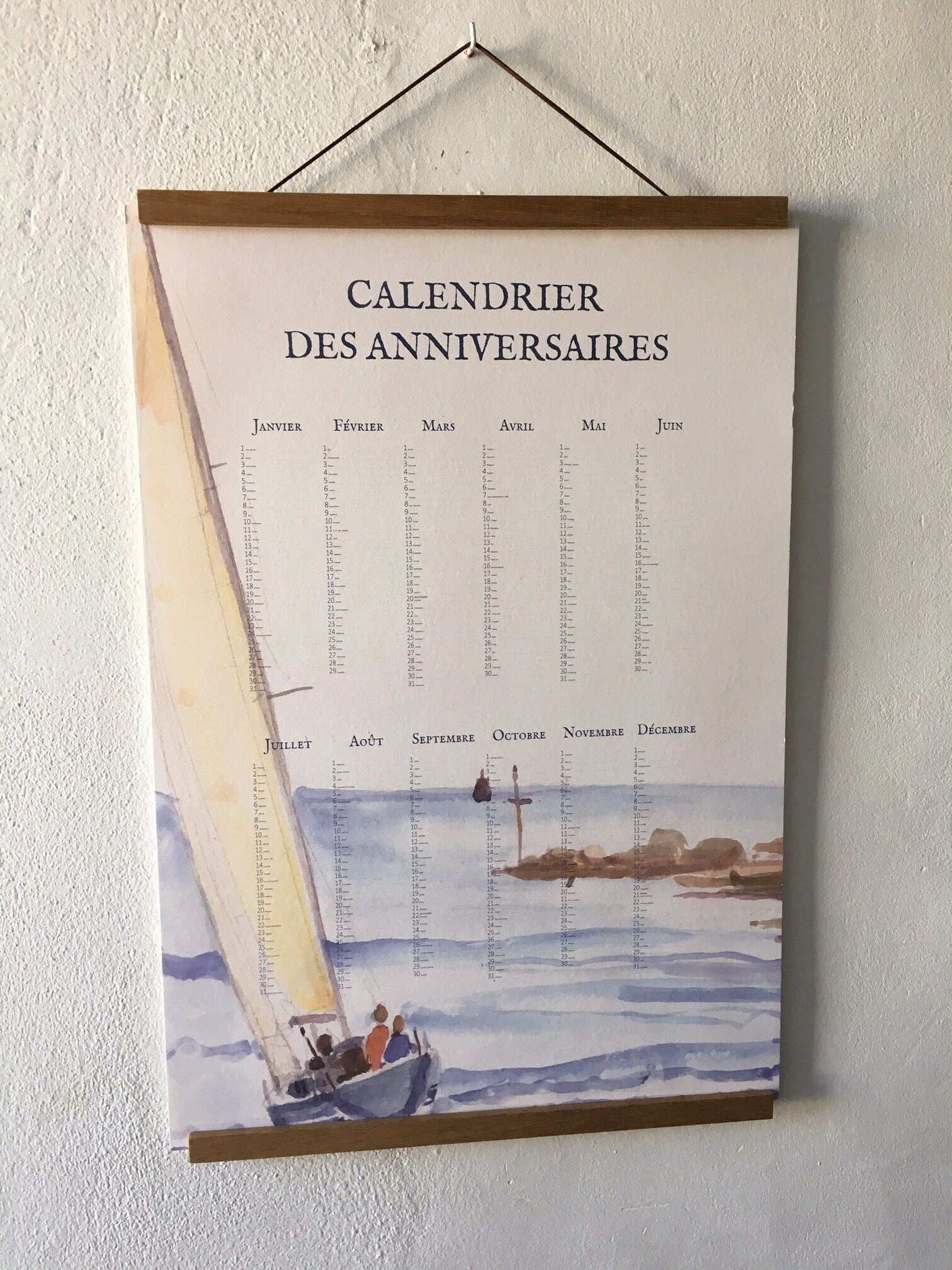 Une Journée en Mer - Calendrier Des Anniversaires
