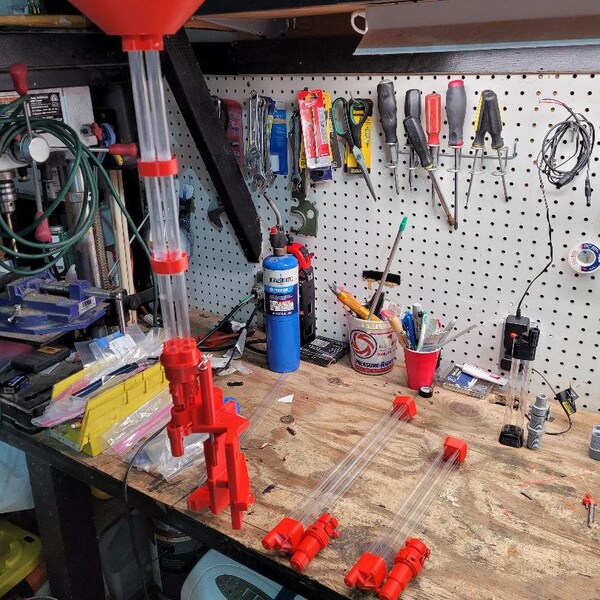 3D Printed Hornady Lock-N-Load AP Case Feeder – Red, For .223 Rem & Handgun Reloading 8 thumbnail image