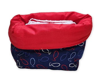 10 washable makeup remover wipes and a reversible pouch, zero waste
