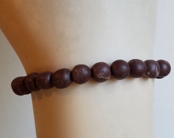 African cuff bracelet with beads, ethnic jewelry handmade in France