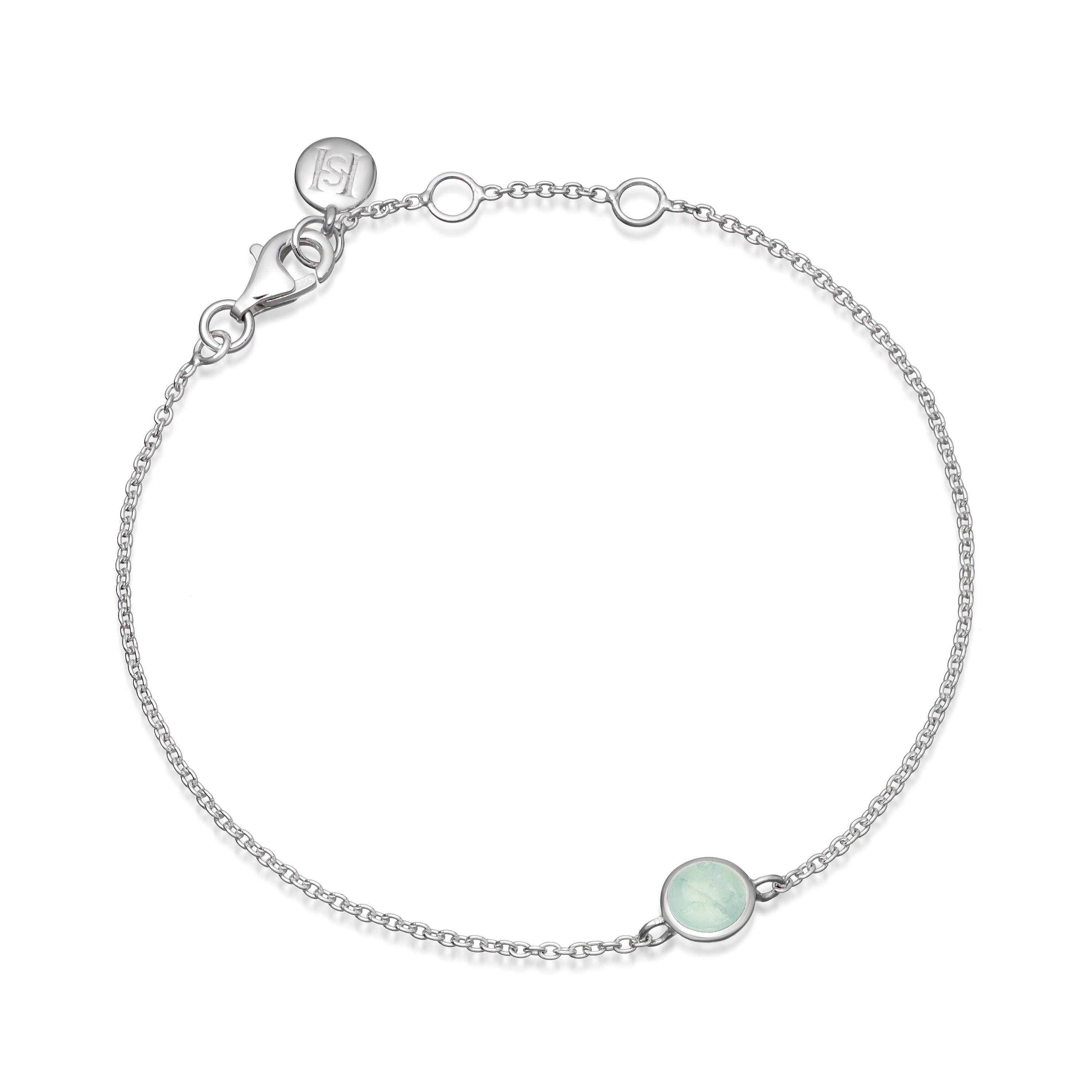 March Birthstone Aquamarine Silver Bracelet - Etsy