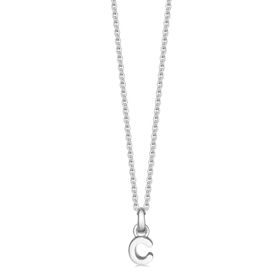 Letter C Alphabet Initial Silver 