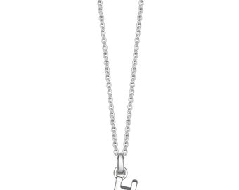 Letter H Alphabet Initial Silver Necklace - Etsy
