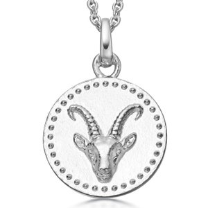 Sterling Silber Steinbock Halskette