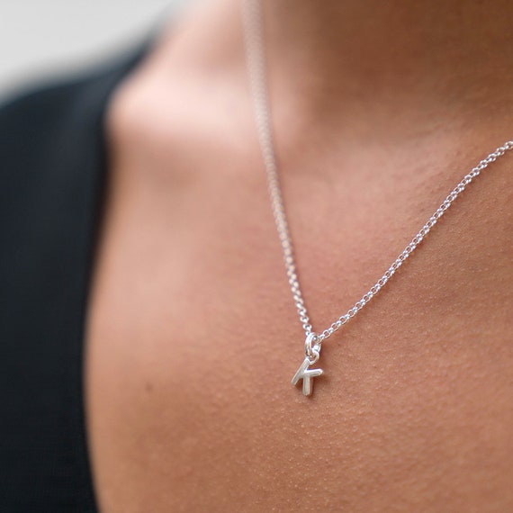 Sterling silver K initial Sterling silver K initial