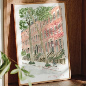 West Village, New York City, Manhattan, USA Travel Art Print