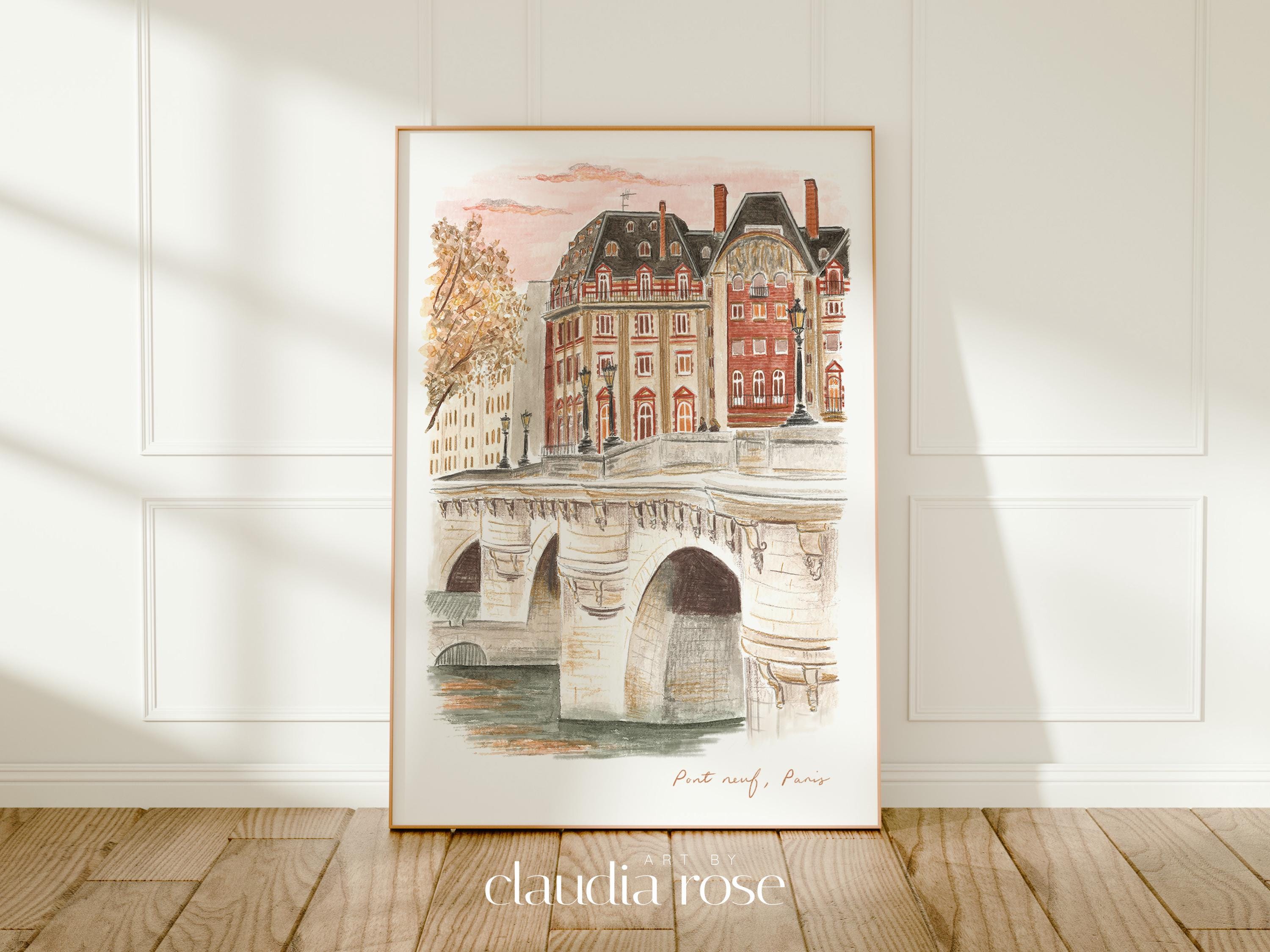 パリ「ポンヌフ」水彩画 パリ「ポンヌフ」水彩画 Watercolor Pont Neuf