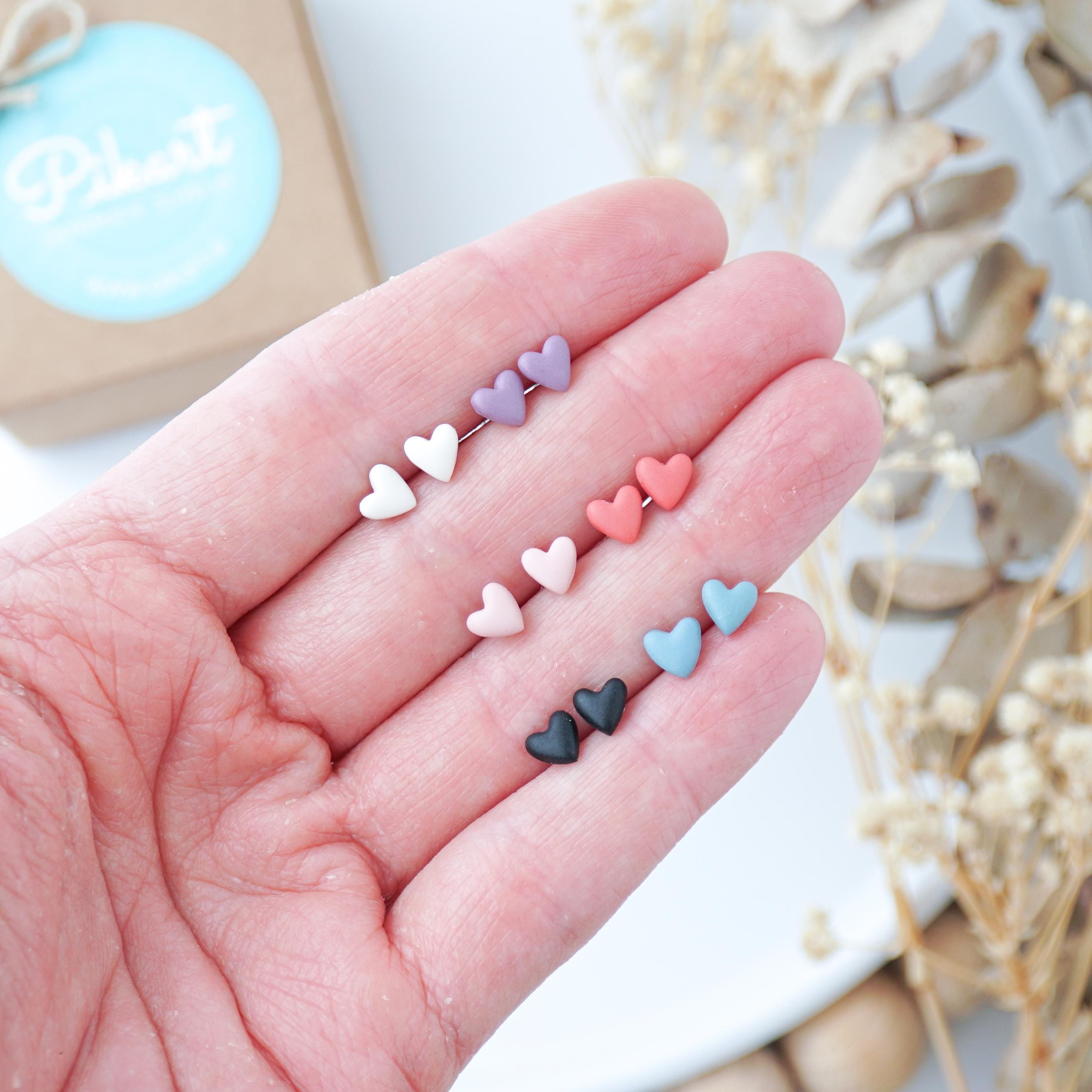 Oreille Cartilage CASSIECA 8 Paires Boucles D'Oreilles à Clip Pour Fille Enfant Coeur Clou D'oreille Acier