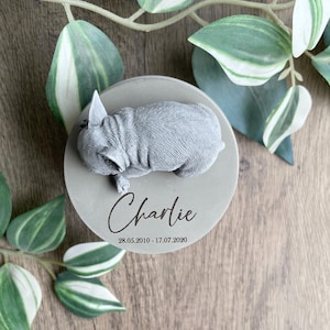 Personalised Concrete French bulldog Urn: Pet Memorial image 8