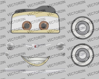 Coches Luigi Vector Digital Decals Clip