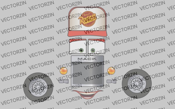 Cars Mack Truck Vector Digital Decals Clipart Eps Jpg Png Pdf - Etsy