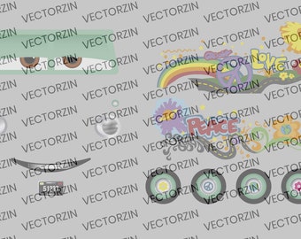Cars Fillmore Vector Digital Decals Clipart Eps Jpg Png Pdf