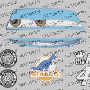 Coches El Rey Vector Calcomanías Digitales Clipart Eps Jpg Png Pdf