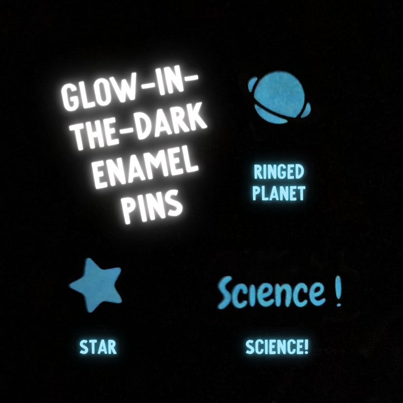 SCIENCE Glitter & Glow-in-the-Dark Enamel Pin image 6