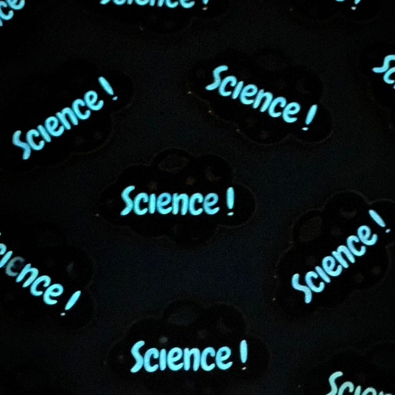 SCIENCE Glitter & Glow-in-the-Dark Enamel Pin image 4