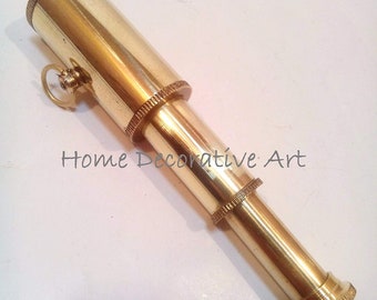 Lot of 100 Pcs 3 inch Brass Telescope Nautical Pendant Key chains