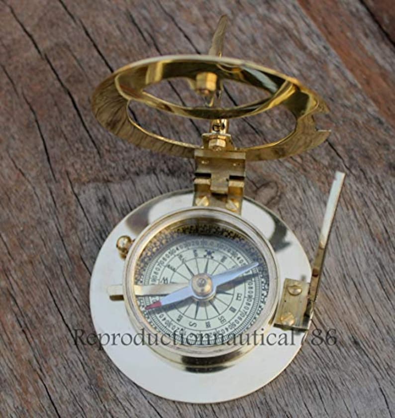 Solid Brass Compass Maritime Nautical Astrolabe Marine Ship Etsy