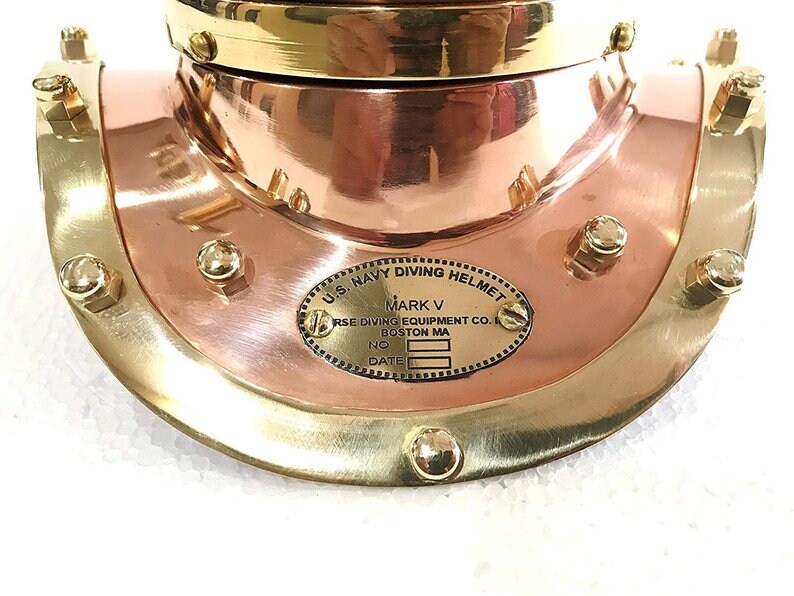 U.S Navy Mark V Mini Diving Helmet Sea Divers Helmet Solid Brass /& Copper