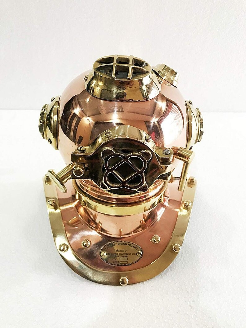 U.S Navy Mark V Mini Diving Helmet Sea Divers Helmet Solid Brass /& Copper