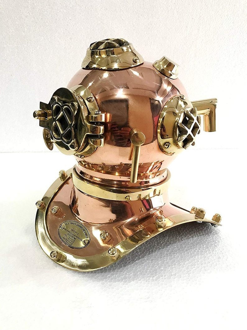 U.S Navy Mark V Mini Diving Helmet Sea Divers Helmet Solid Brass /& Copper