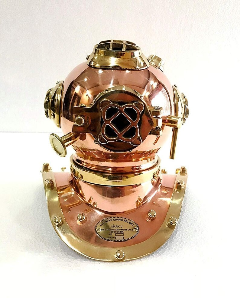 U.S Navy Mark V Mini Diving Helmet Sea Divers Helmet Solid Brass /& Copper