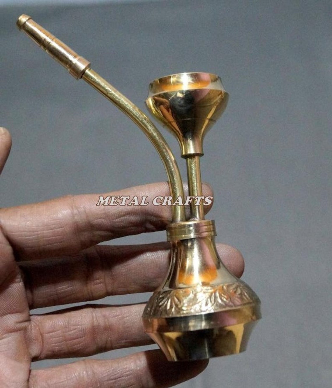 Brass Hookah Pipe Pot Smoking Tobacco Handmade Hukka Etsy