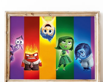 Inside Out Movie Poster: Emotion Wall Art (Digital Download)