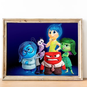 Inside Out Poster Printable, Kid&#39;s Wall Art Decor, Print Art Digital Download