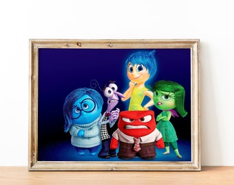Inside Out Poster Printable, Kid's Wall Art Decor, Print Art Digital Download