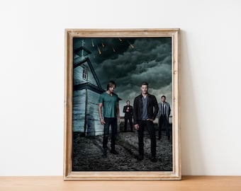 Póster imprimible de Supernatural, Sam Winchester, Dean Winchester, descarga de imagen, impresión digital, decoración de pared