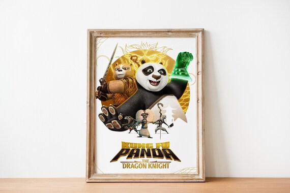 Kung Fu Panda Poster, The Dragon Knight Picture, Printable Poster.
