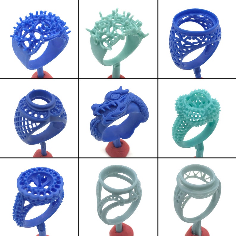 9PC Lost Wax Casting Ring Molds Patterns Jewelry Making Molding WRB182