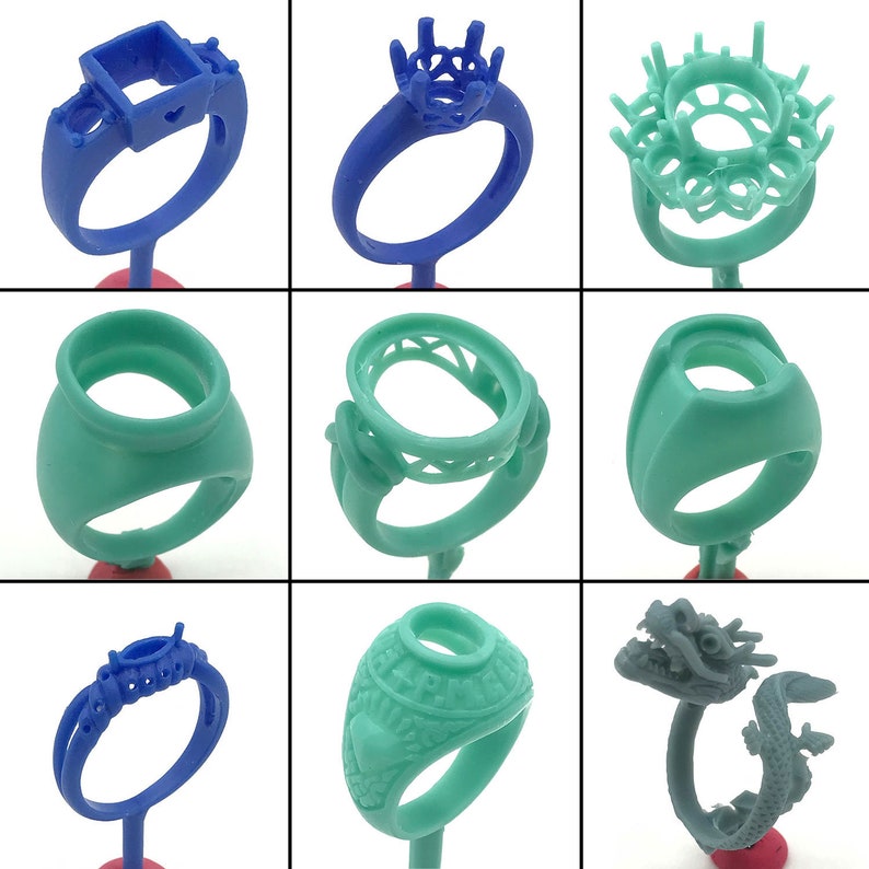 9PC Set Ring Wax Casting Rings of Titan & Dragon Wax Etsy