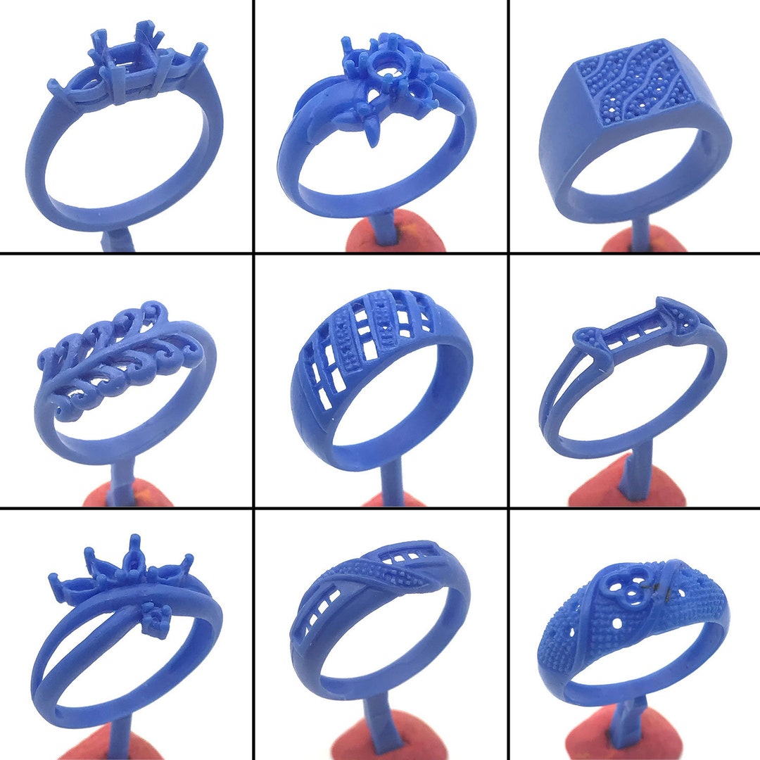 9PC Lost Wax Casting Supplies Ring Molds Patterns Jewelry Making