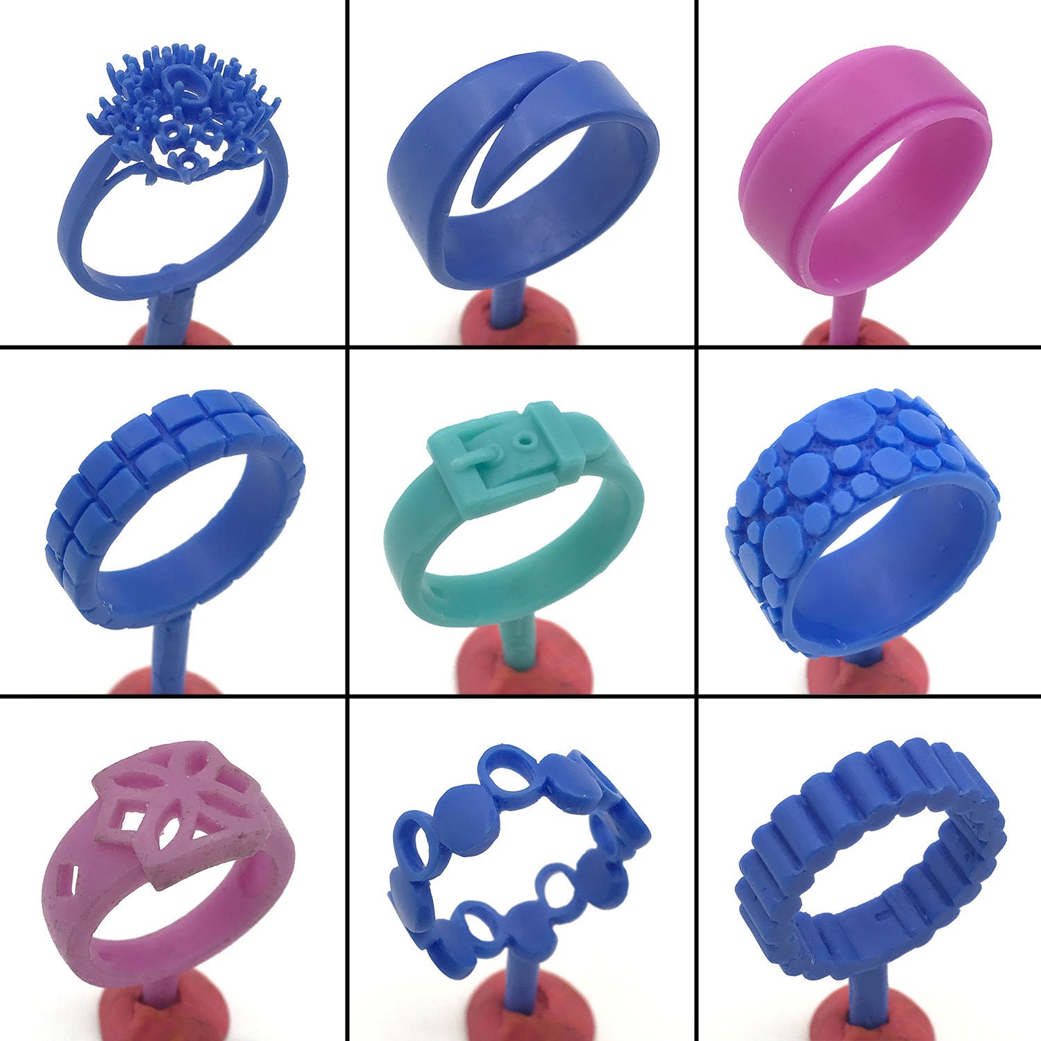 Ring Lost Wax Casting Jewelry Molds 9PC Set Thor Mjolnir Belt Pattern