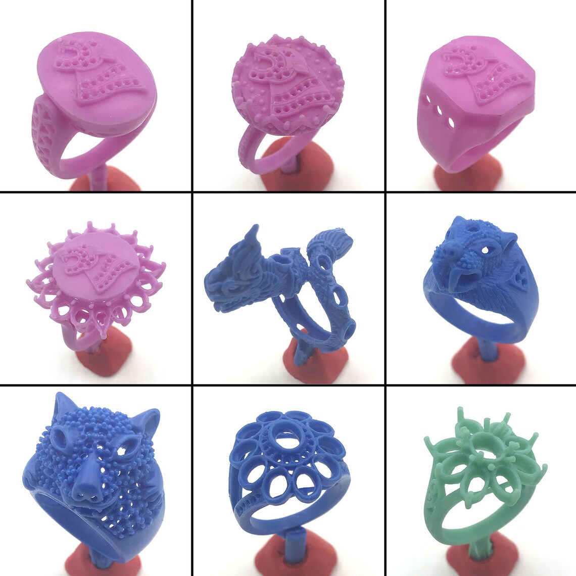 9PC Lost Wax Casting Ring Molds Patterns for Jeweler Artisan Etsy