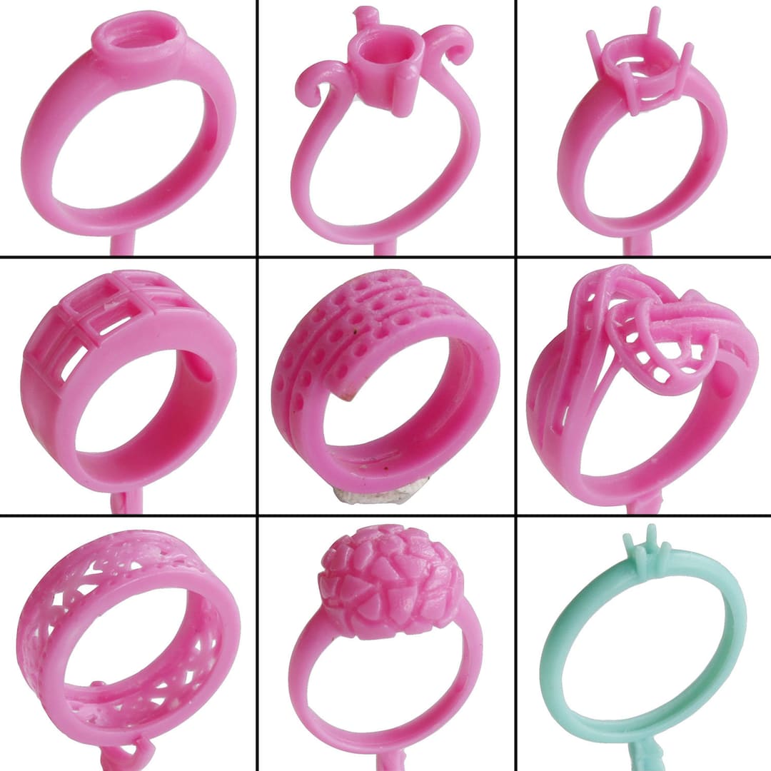 9PC Lost Wax Casting Supplies Ring Molds Patterns Jewelry Making