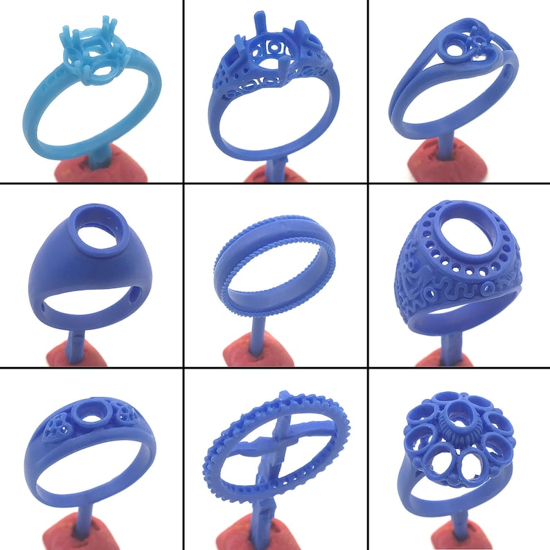 9PC Lost Wax Casting Ring Molds Patterns WRB138 Order of the Royal