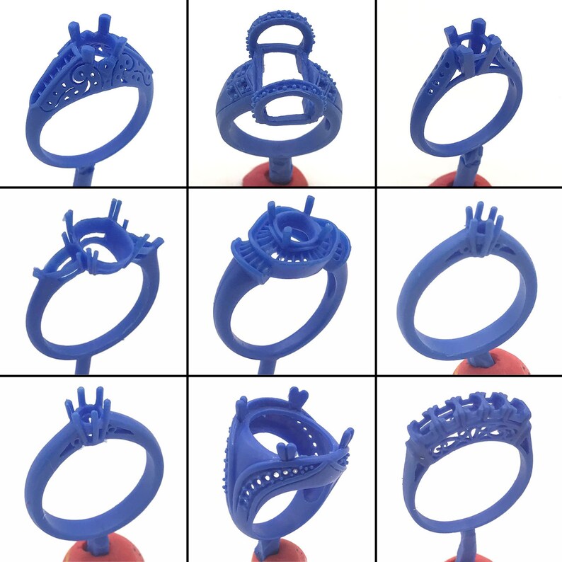 9PC Lost Wax Casting Ring Molds Patterns WRB144 Takrut Etsy