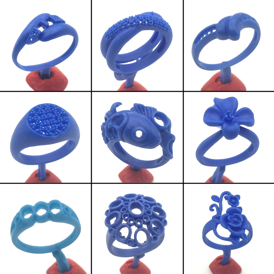 9PC Lost Wax Casting Supplies Ring Molds Patterns Jewelry Making