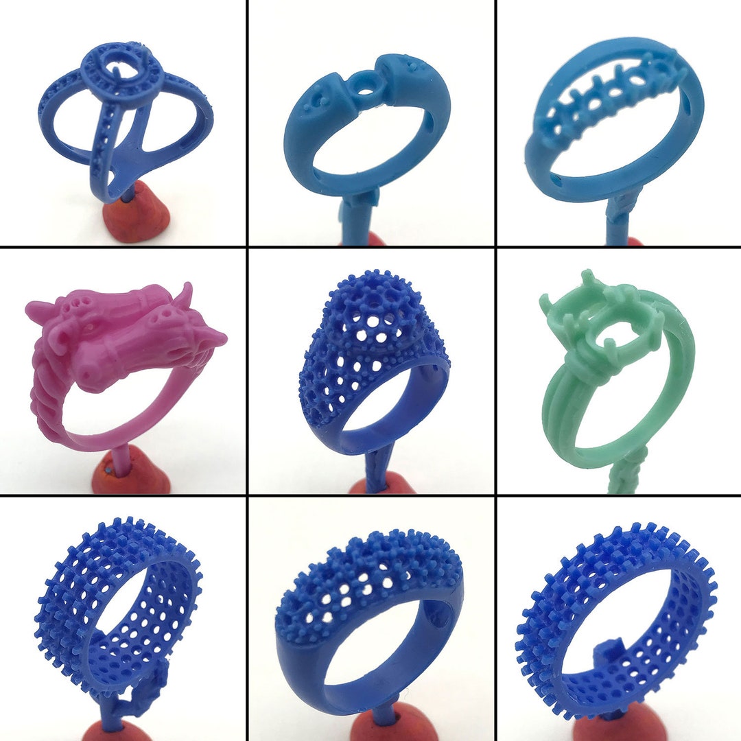 Lost Wax Casting Jewelry Molds 9 Rings Set Pattern for Lost Wax Jewelry Casting Series WRB168