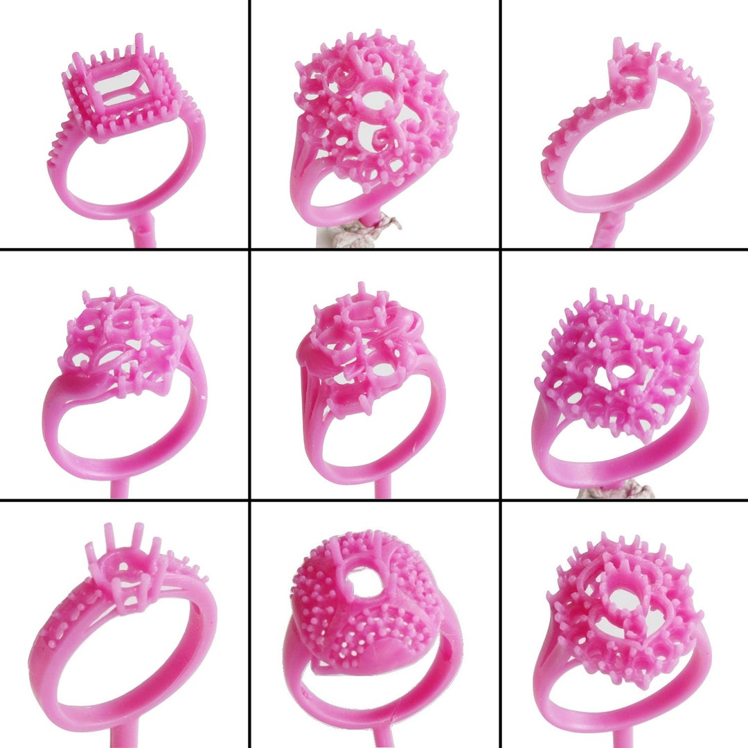 Lost Wax Casting Jewelry Molds 9 Rings Set Pattern for Lost Wax Jewelry