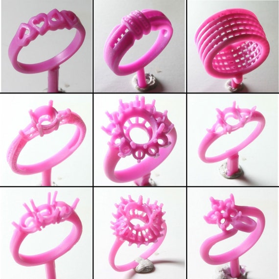9PC Lost Wax Casting Supplies Ring Molds Patterns Jewelry Etsy