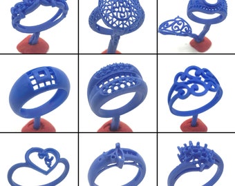 9PC Lost Wax Casting Supplies Ring Molds Patterns Bijoux Fabrication Moulage WRB136 - Tiare de la vieille déesse, Dearess Diamond NOUVEAU